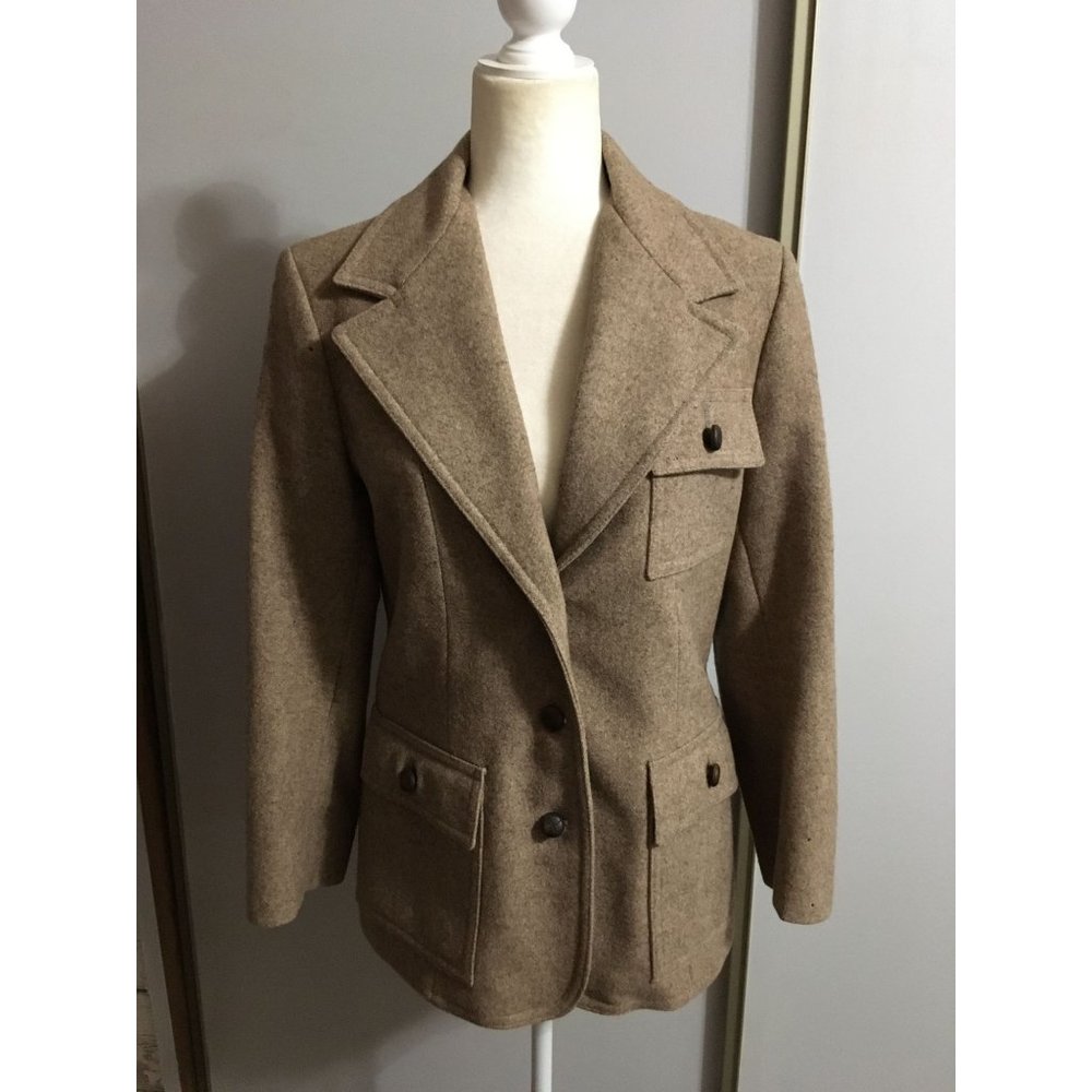 Made In Uruguay Medium Tan Wool Vintage Lined Casual Classic Business Outdoor Ja